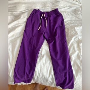 Figs scrub pant purple, size XL, wide leg